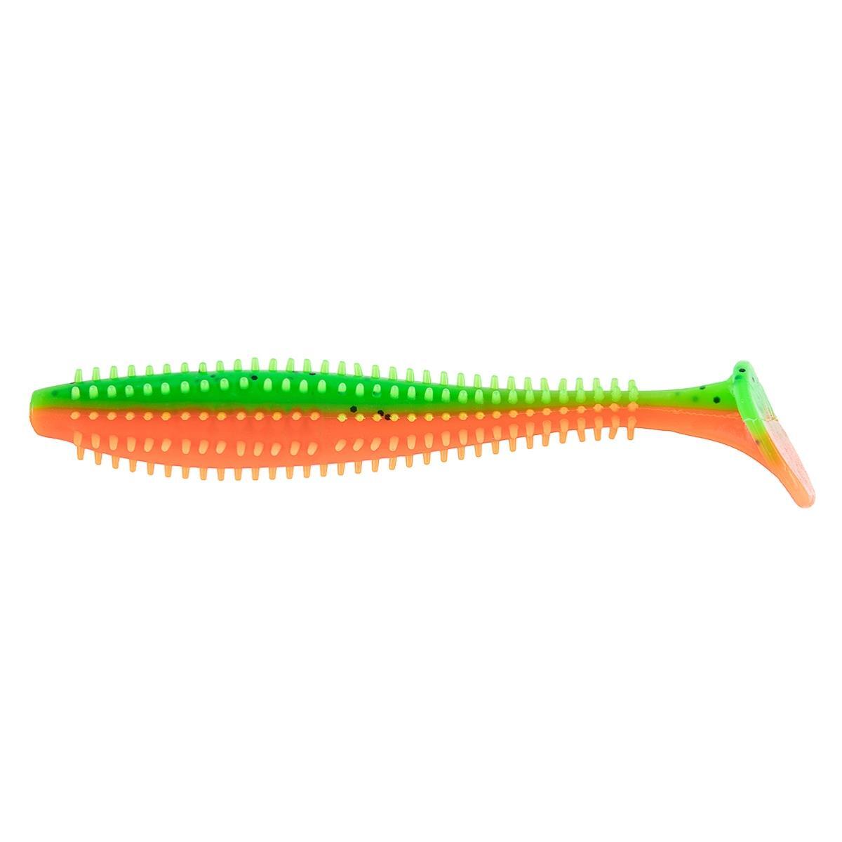 

Виброхвост Shaggy 5,12"/13 см Pepper Green & Orange 5шт. (HS-18-018) Helios
