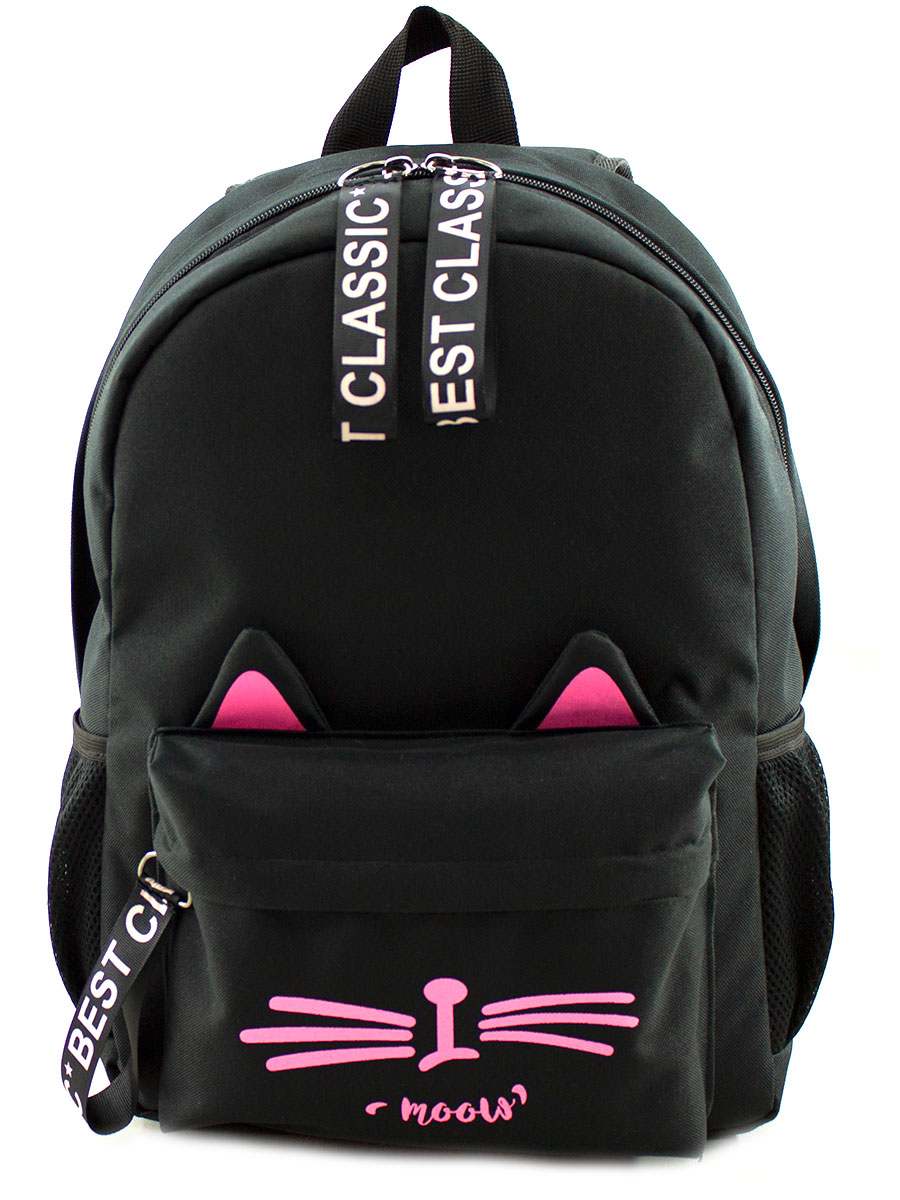 Рюкзак женский Bitex 28-150 черный/розовый, 43х29х13 см