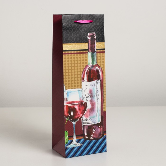 

Пакет ламинированный под бутылку, 12 х 9 х 36 см