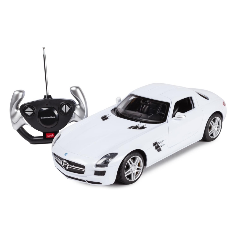 Радиоуправляемая машинка Rastar Mercedes-Benz SLS AMG белая 47600W игрушечная машинка mercedes benz g350d свет звук белая металл jb1200199