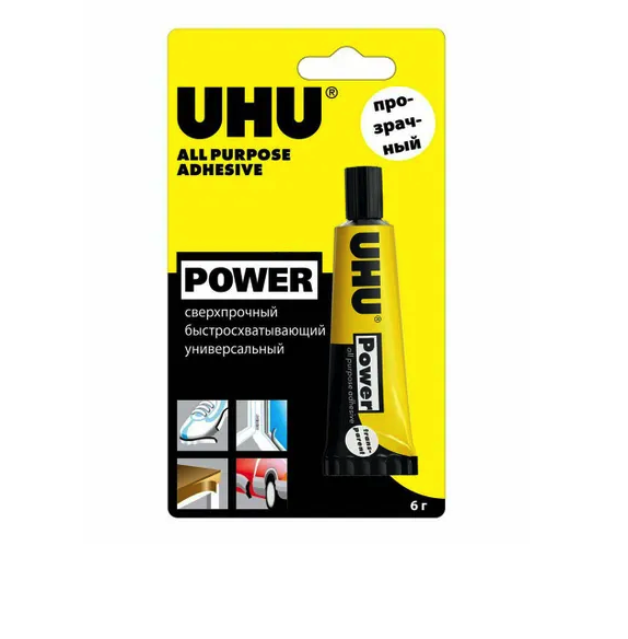 Клей Uhu Kraft Power Transparent универсальный 6 г