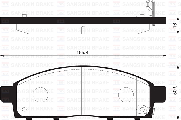 

Колодка тормозная передняя (кт. 4 шт) MITSUBISHI PAJERO SPORT/MONTERO SPORT 08>/L200 05>