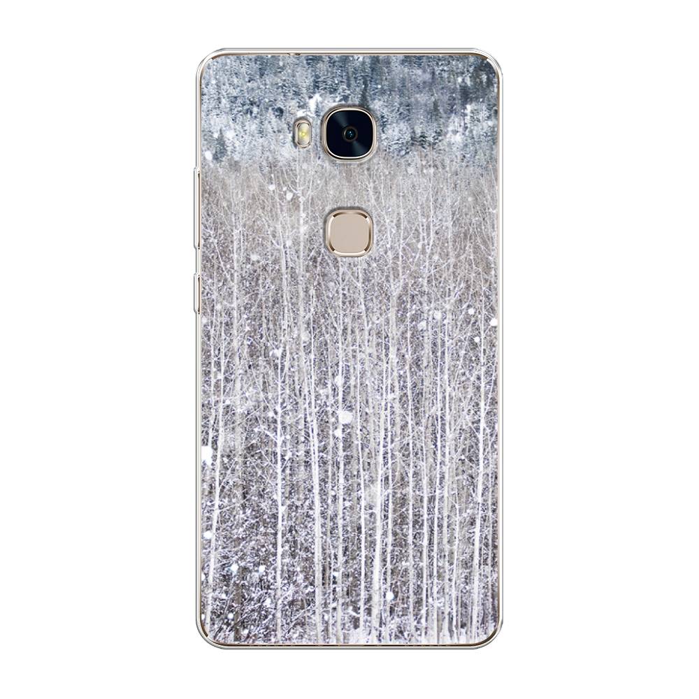 

Чехол для Honor 5X "Снежный лес", Бежевый;серый;белый, 60550-5