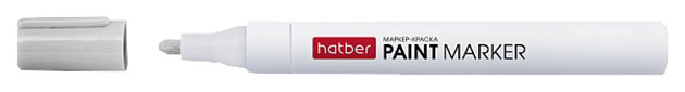 

Маркер перманентный Hatber серебряный 1-4 мм, Серебристый