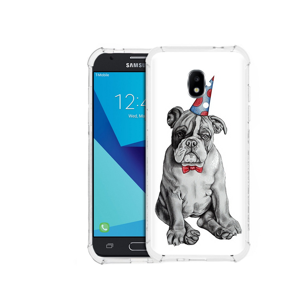 

Чехол MyPads Tocco для Samsung Galaxy J7 Pro праздничный щенок (PT128255.589.554), Прозрачный, Tocco
