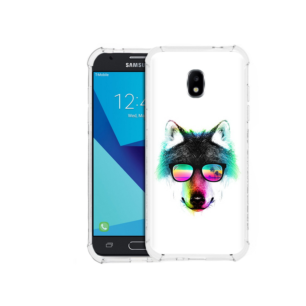 

Чехол MyPads Tocco для Samsung Galaxy J7 Pro радужный волк (PT128255.589.567), Прозрачный, Tocco