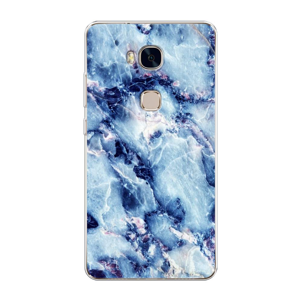 

Чехол для Honor 5X "Мрамор с синими прожилками", Синий, 60550-3