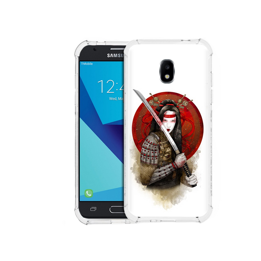 

Чехол MyPads Tocco для Samsung Galaxy J7 Pro рисованная девушка с катаной, Прозрачный, Tocco