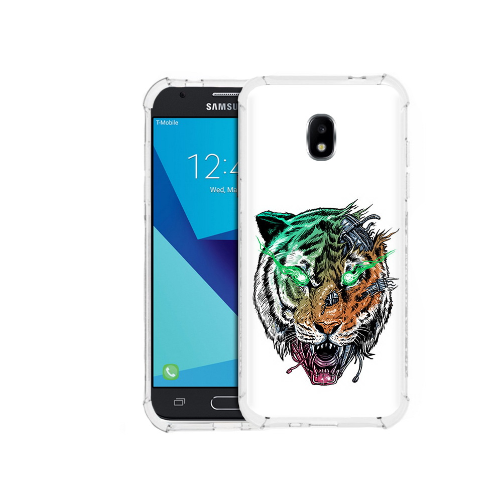 

Чехол MyPads Tocco для Samsung Galaxy J7 Pro робо-тигр (PT128255.589.584), Прозрачный, Tocco