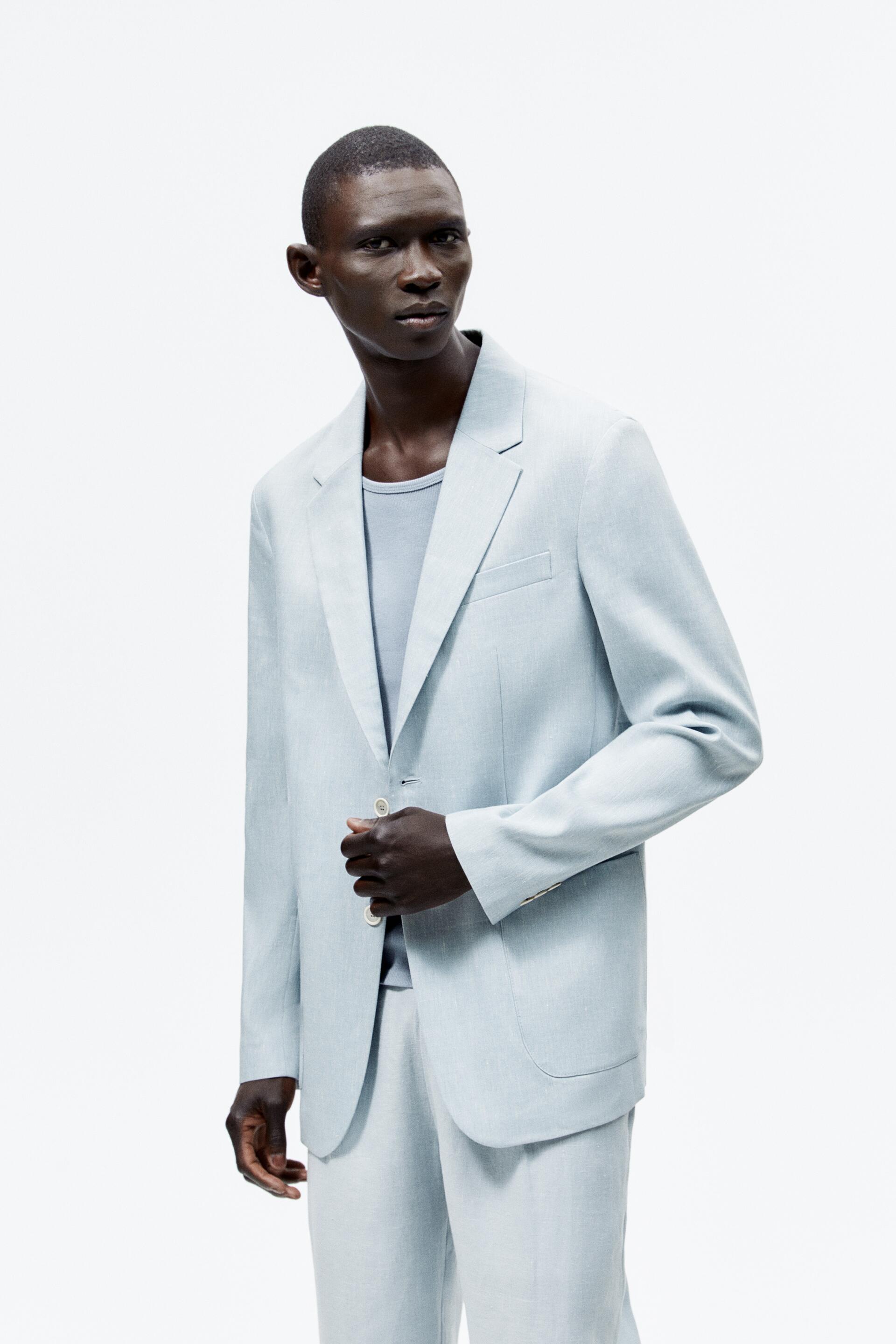 

Пиджак мужской ZARA 00706356 голубой S (доставка из-за рубежа), 00706356