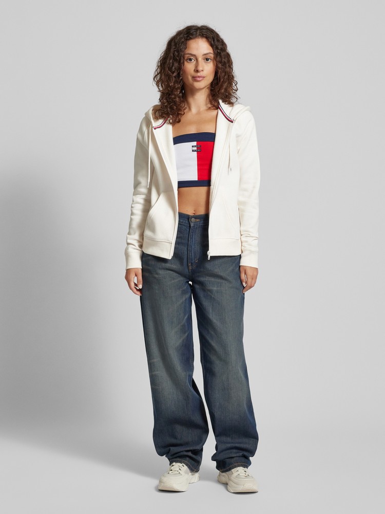 

Толстовка женская Tommy Jeans DW0DW19729 белая L, Белый, DW0DW19729