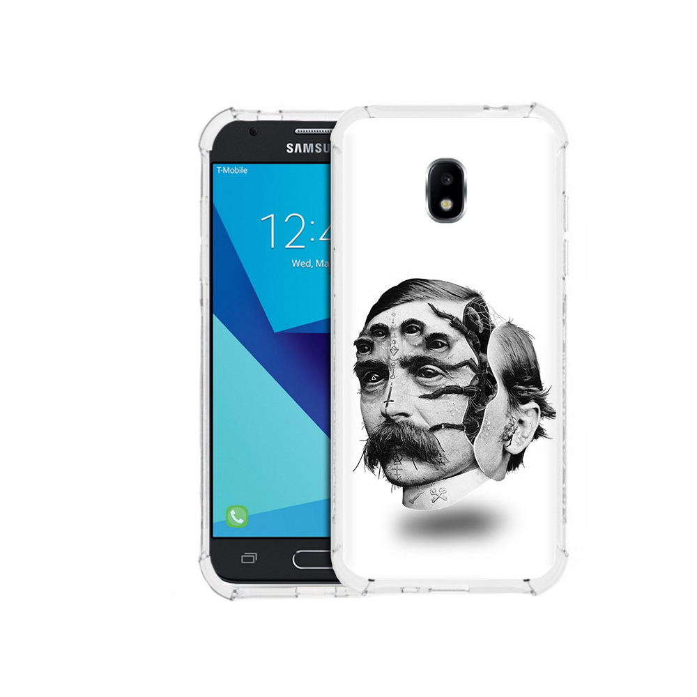 

Чехол MyPads Tocco для Samsung Galaxy J7 Pro страшное лицо мужчины (PT128255.589.629), Прозрачный, Tocco