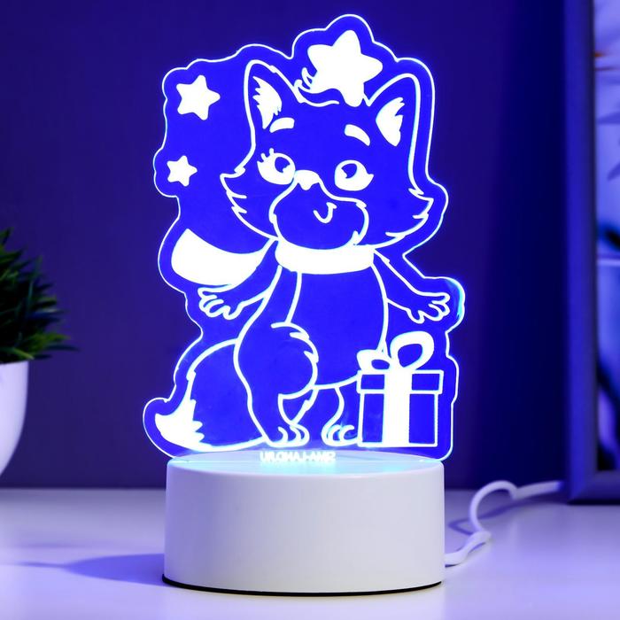 

Светильник Risalux Кот с подарком LED RGB, 3D