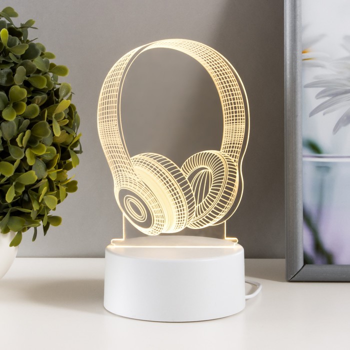 

Ночник "Наушники" LED 3000K USB 10.2х17.9 см
