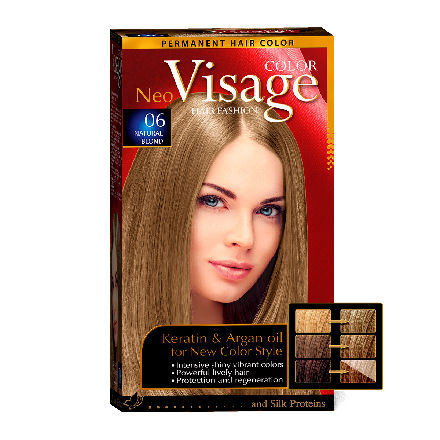 Краска для волос VisageNeo Color №06 Natural Blond kapous бальзам освежающий для волос оттенков блонд blond bar 750 мл