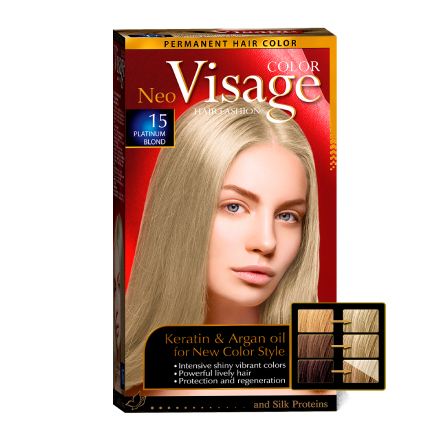 Краска для волос VisageNeo Color №15 Platinium Blond