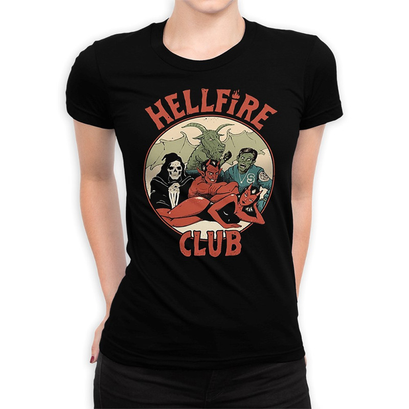 

Футболка женская Dream Shirts Hellfire Club - Stranger Things 1 черная S, Hellfire Club - Stranger Things Очень странные дела 1