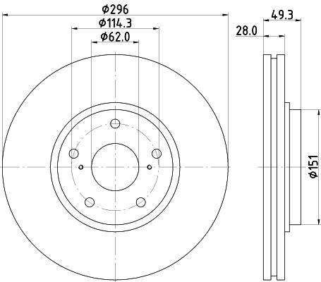 

Тормозной диск NISSHINBO ND1086K