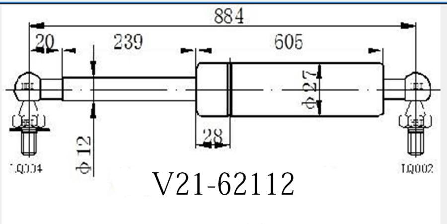 

Амортизатор багажника JETT V21-62112