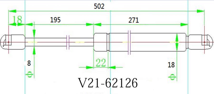 Амортизатор багажника JETT V21-62126