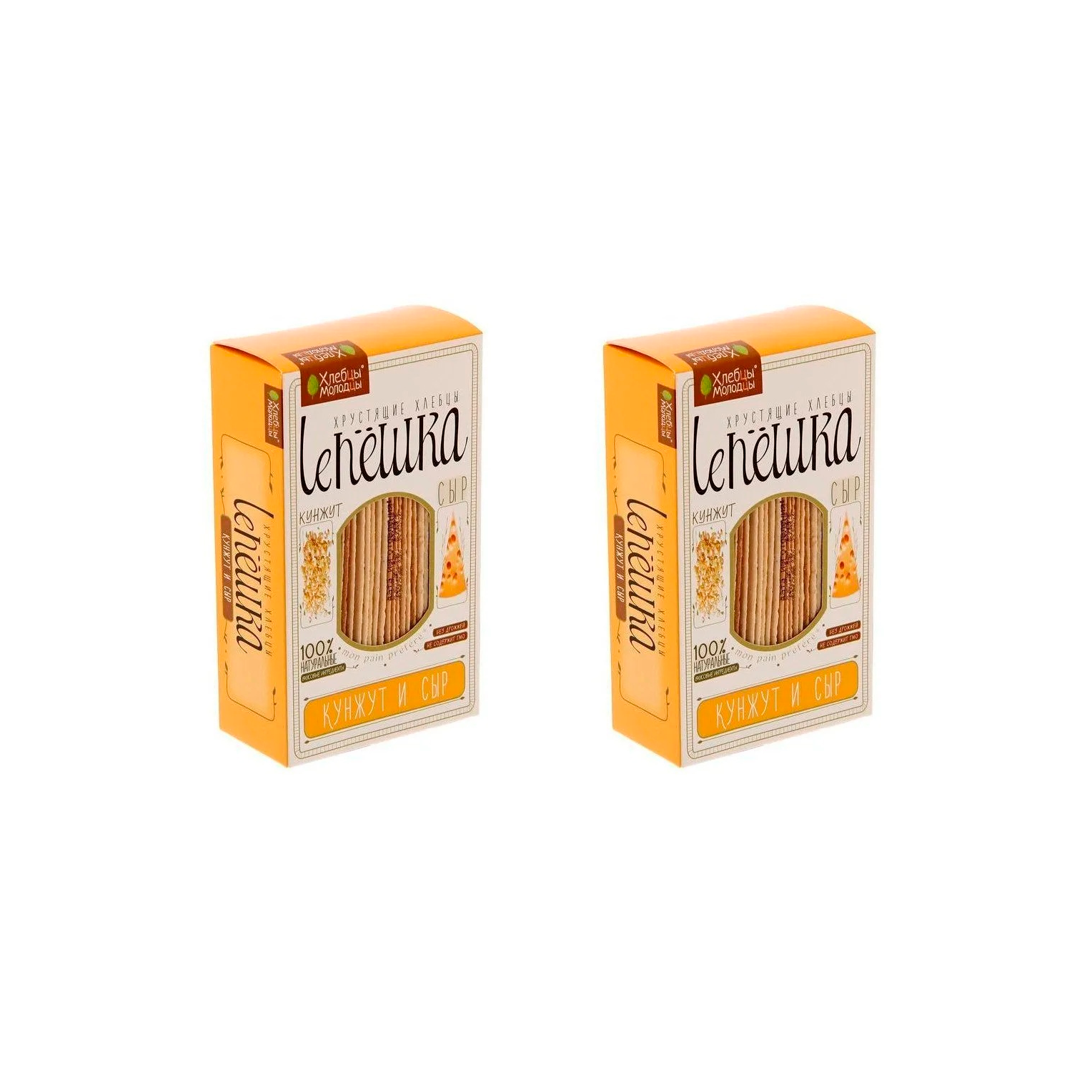 

Хлебцы Хлебцы-молодцы Leпешка кунжут и сыр 150 г, 2шт, "Leпешка" кунжут и сыр