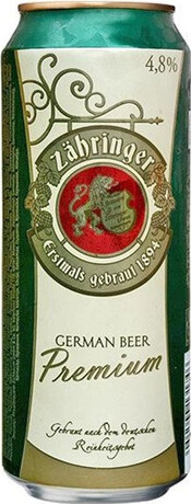 

Пиво Eichbaum Zahringer Premium ж/б 4,8% 0,5 л, Светлое