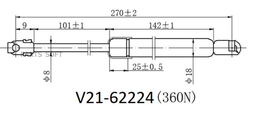 

Амортизатор багажника JETT V21-62224