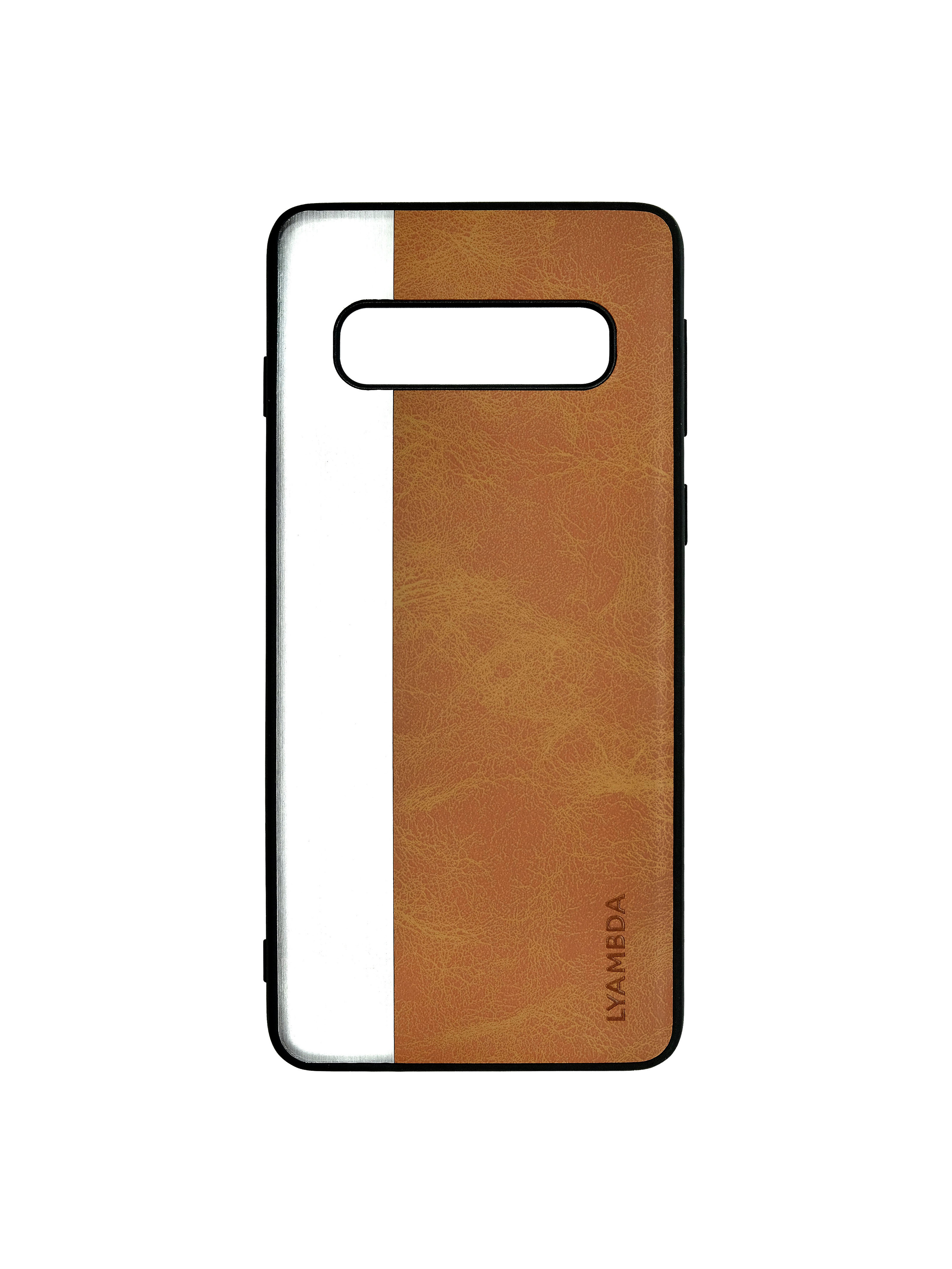 фото Чехол lyambda titan для samsung galaxy s10 (la15-ti-s10-br) brown