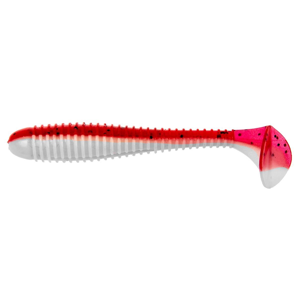 

Виброхвост несъедоб. Catcher 3,55"/9 см Red & White 100шт. (HS-2-003-N) Helios