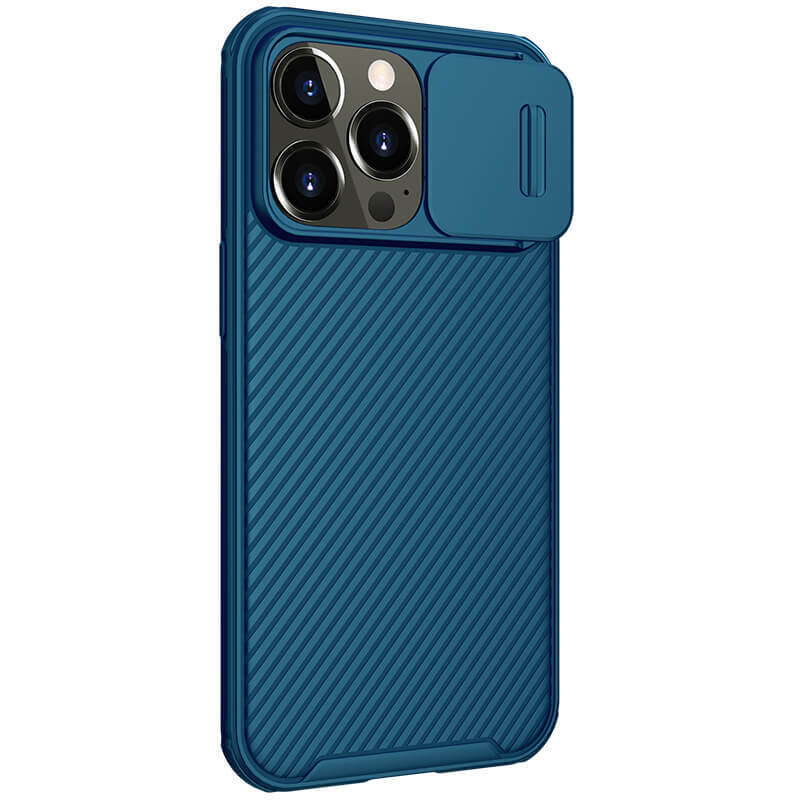 фото Чехол magnetic case nillkin camshield pro с защитой камеры для iphone 13 pro (синий)