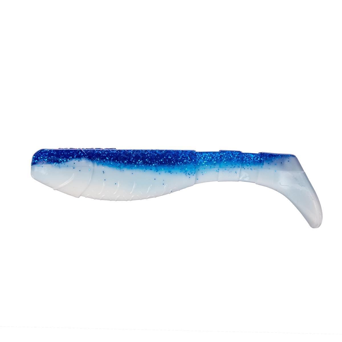 

Виброхвост несъедоб. Chubby 3,55"/9 см Blue Sparkles & White 100шт. (HS-4-026-N) Helios