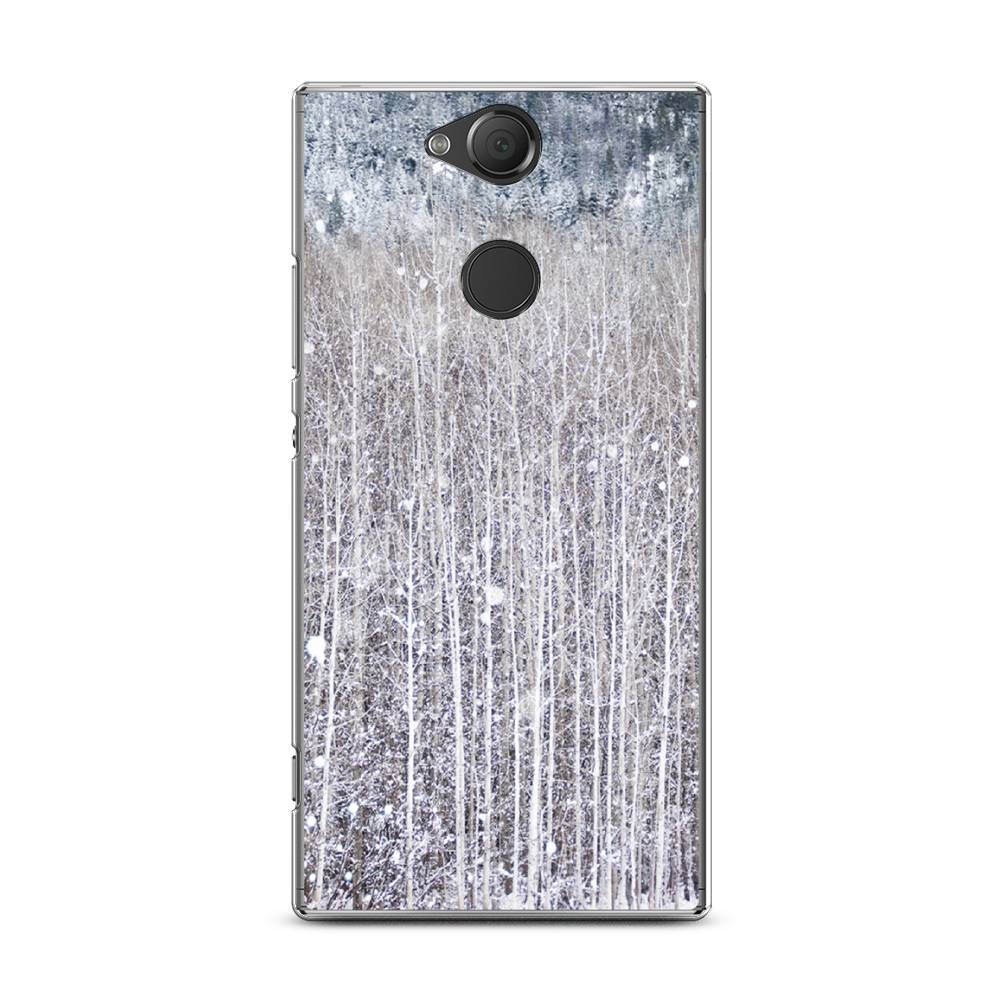 

Чехол на Sony Xperia XA2 Plus "Снежный лес", Бежевый;серый;белый, 53550-5