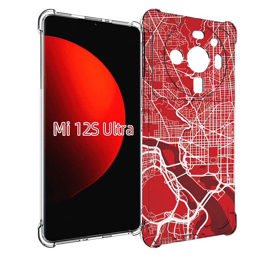 

Чехол MyPads векторная-карта для Xiaomi 12S Ultra, Прозрачный, Tocco