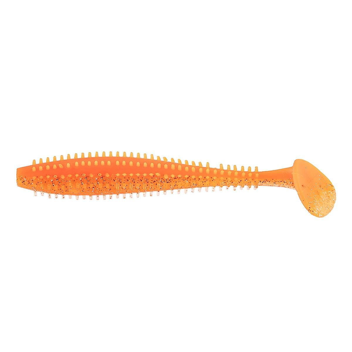 

Виброхвост несъедоб. Shaggy 3,35"/8,5 см Orange & Sparkles 100шт. (HS-16-022-N) Helios