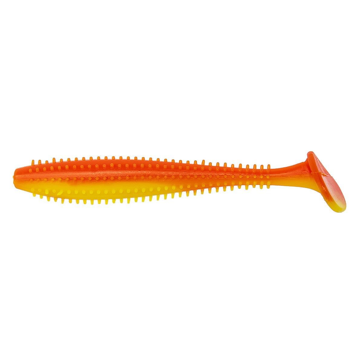 

Виброхвост несъедоб. Shaggy 3,35"/8,5 см Orange & Yellow 100шт. (HS-16-015-N) Helios