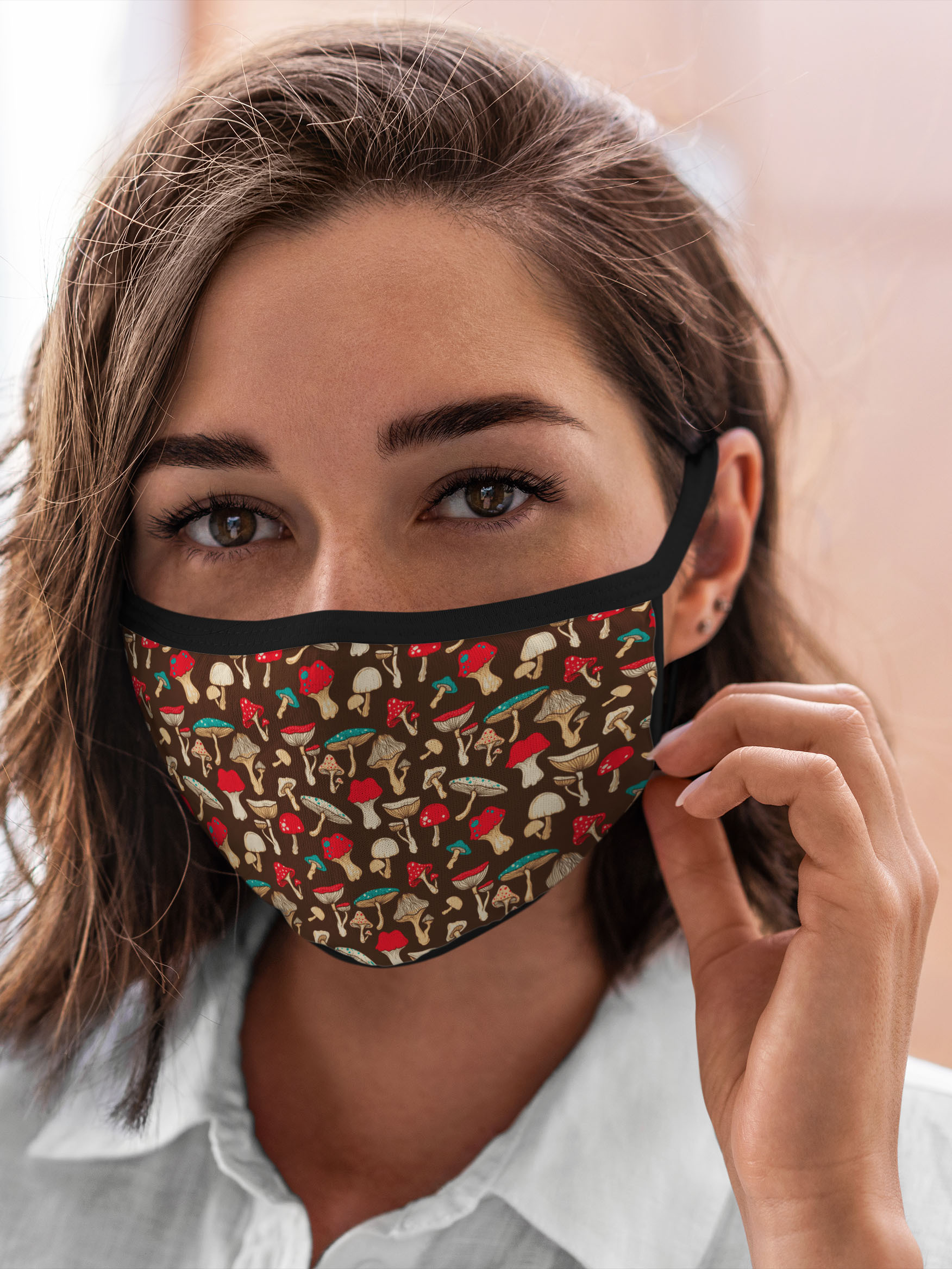 

Многоразовая маска унисекс Burnettie Природа Грибы, Разноцветный, Природа Грибы