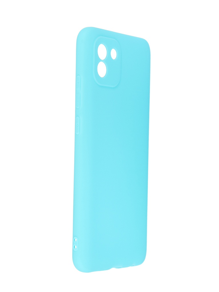 фото Чехол pero для samsung a03 soft touch turquoise cc1c-0149-ty