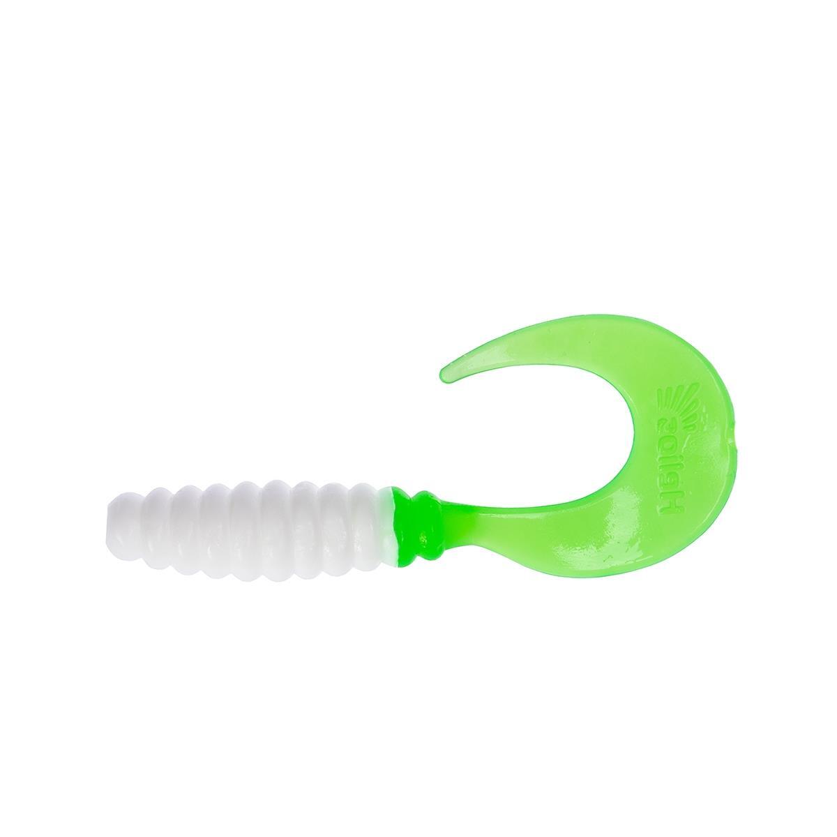

Твистер несъедоб. Credo 2,35"/6,0 см White & Green 100шт. (HS-10-016-N) Helios