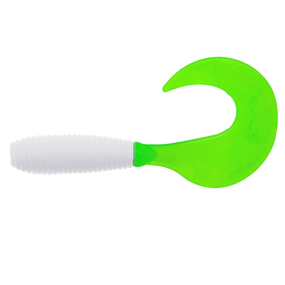 

Твистер несъедоб. Credo 3,35"/8,5 см White & Green 100шт. (HS-11-016-N) Helios
