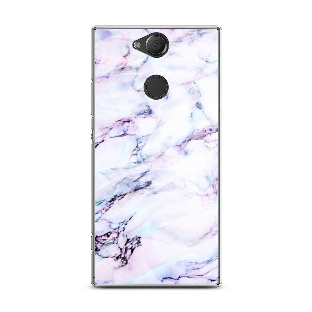 

Чехол на Sony Xperia XA2 Plus "Радужный мрамор", Серый;фиолетовый, 53550-3