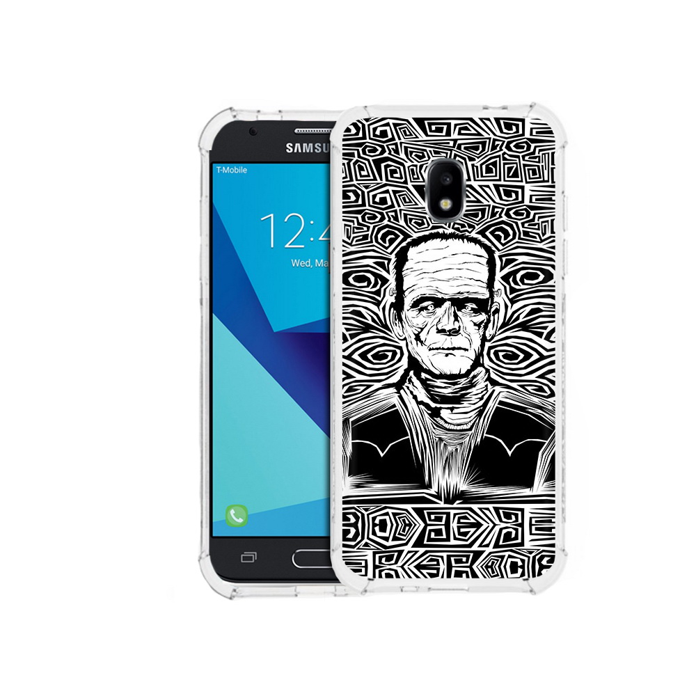 

Чехол MyPads Tocco для Samsung Galaxy J7 Pro франкенштейн черно белый (PT128255.589.661), Прозрачный, Tocco