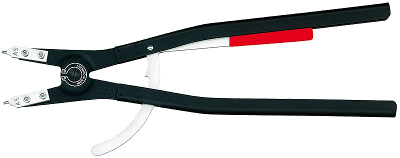 

KNIPEX Щипцы для больших внешних стопорн. колец, с блокировкой, прямые сменные губки, поса