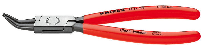 

KNIPEX Щипцы для внутр. стопорн. колец, губки 45°, посад. размер d 40 - 100 мм, наконечн.