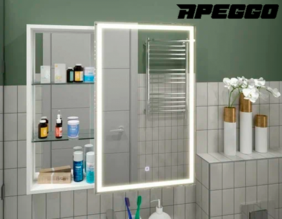 Зеркало-шкаф Apeggo Nora Led 800х800 правый с розеткой GG90358 25000₽