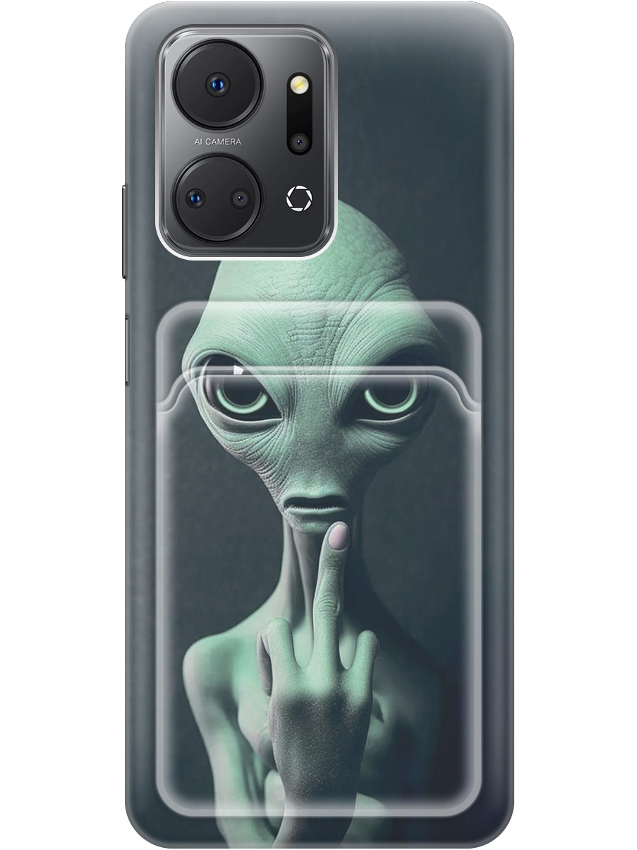 

Силиконовый чехол на Honor X7a с рисунком "Инопланетянин", Зеленый;синий;черный, 20011943