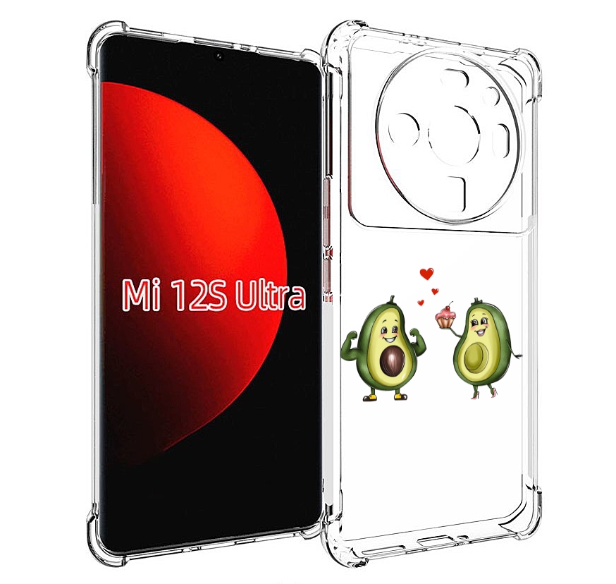 

Чехол MyPads влюбленные-авокадо для Xiaomi 12S Ultra, Прозрачный, Tocco