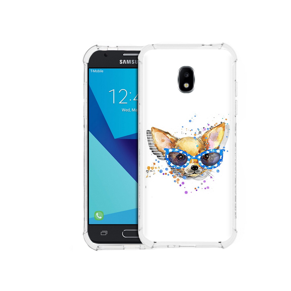 

Чехол MyPads Tocco для Samsung Galaxy J7 Pro чихуа-хуа в очках (PT128255.589.691), Прозрачный, Tocco