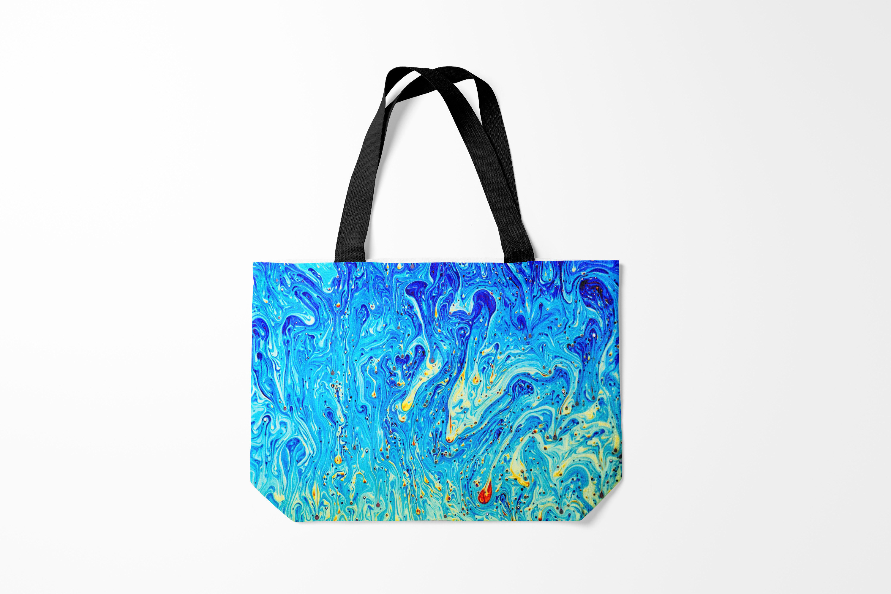 

Сумка шoппер унисекс Burnettie Искусство Сползающие краски, голубой, Искусство Сползающие краски