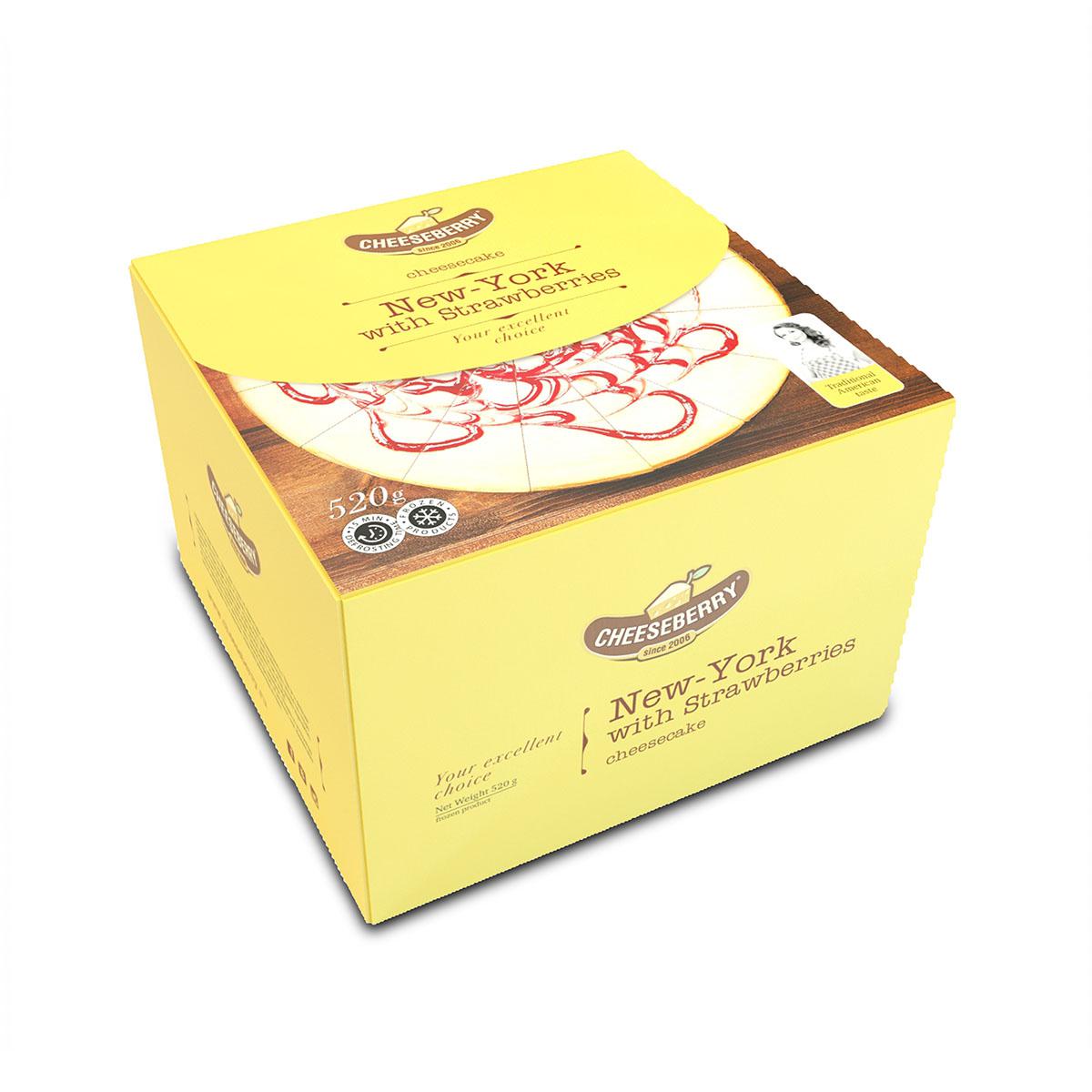 

Торт Cheeseberry Чизкейк New York с клубникой 520 г