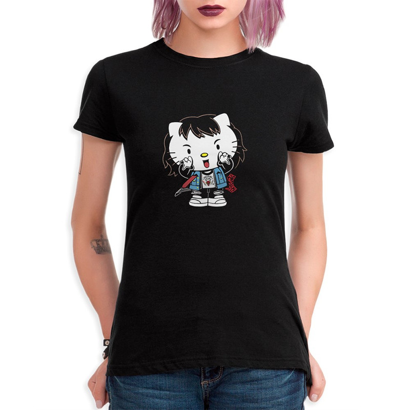 

Футболка женская Dream Shirts Hellfire Club Hello Kitty - Очень странные дела 1 черная M, Hellfire Club Hello Kitty - Очень странные дела 1